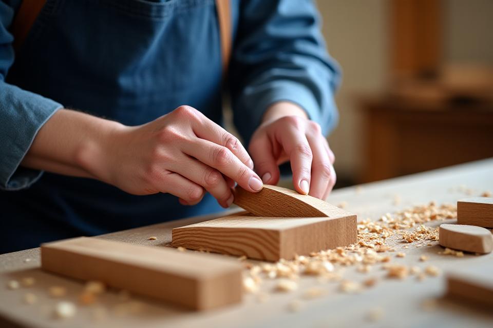 日本の伝統的な木工技術を学ぶワークショップの様子